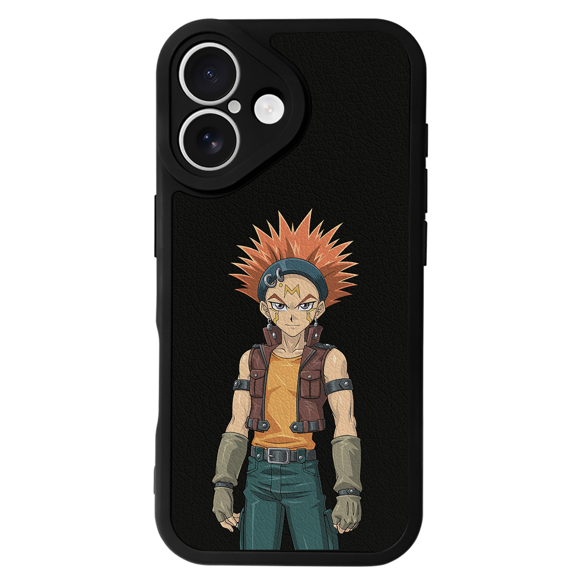 （画像用） 遊☆戯☆王 Yu-Gi-Oh! 【iPhone 16シリーズ対応】シリコンスマホケース（レザー調） 材質：シリコン